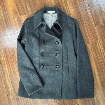 울 피 코트 그레이