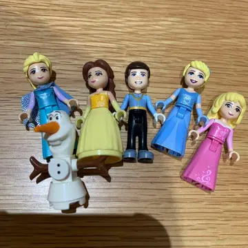 디즈니 프린세스 피규어 세트 6체 엘사 신데렐라 벨 왕자