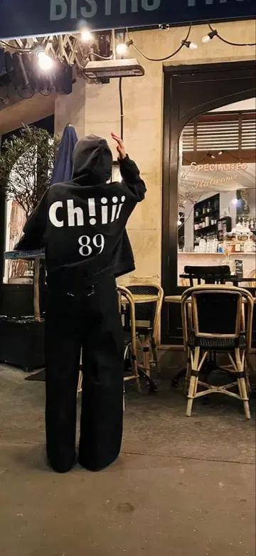 chiiiibag:Back print Zip Foodie:블랙