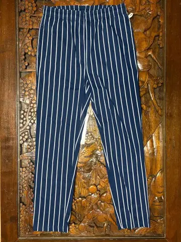 Cookman 와이드 팬츠 네이비/화이트 스트라이프