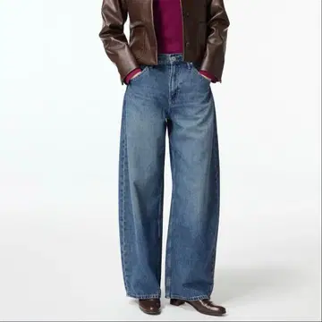 유니클로 UNIQLO 배기 커브진 블루 사이즈 24