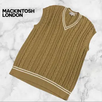 매킨토시 런던 케이블 니트 베스트 38 면 나일론