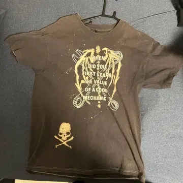 스냅온 다크 브라운 티셔츠 y2k