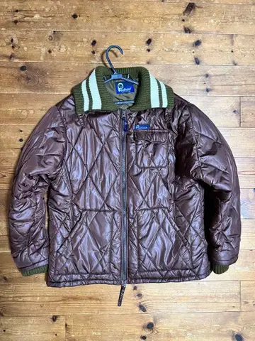 Penfield 펜필드 다운 자켓 브라운 광택 더블 지퍼