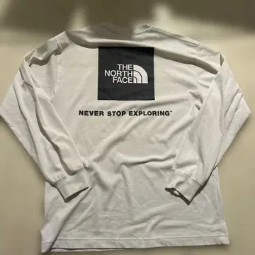 THE NORTH FACE 로고 긴팔 티셔츠 M 화이트