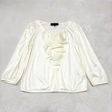 언타이틀 프릴 긴팔 블라우스 L