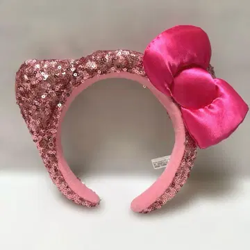 USJ 헬로키티 머리띠 스팽글 핑크