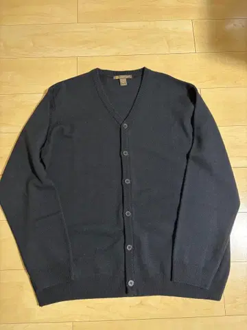 HARRITON 블랙 V넥 가디건 XL