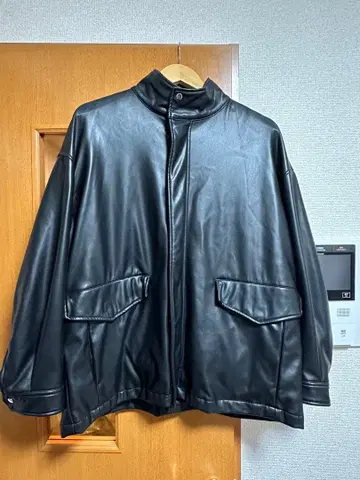 [ HARE ] 합성 가죽 스탠드 블루종