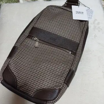 미사용 새상품 TAKEO KIKUCHI 체크 무늬 백