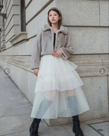 튤 파니에 스커트