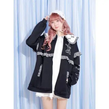 NOEMIE(노에미) 별님 깅엄 엔젤 냥코 지퍼 저지