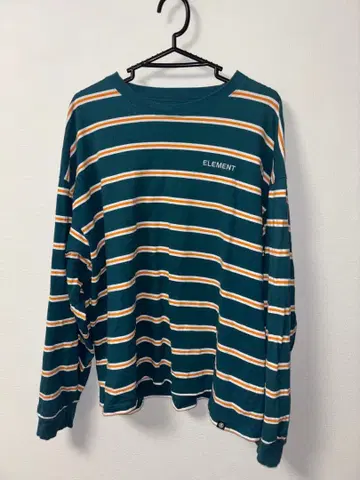 ELEMENT 자수 로고 보더 롱 T XL