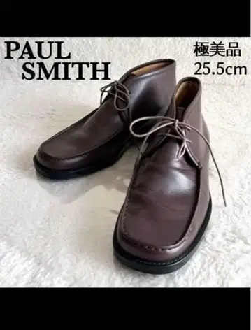 극미품 ] 폴스미스 처카 부츠 가죽 신발 가죽 브라운 계열 25.5cm