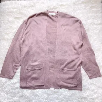 [ 새상품급 ] 유나이티드 애로우즈 가디건 M 포켓 무지 핑크