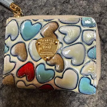 하트 디자인 이단 접이식 지갑