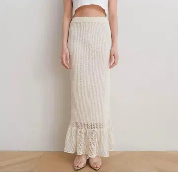 새상품 SeaRoomlynn Mesh Knit 머메이드 스커트 화이트 M