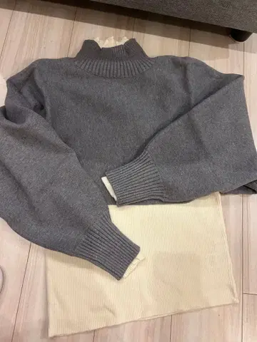 새상품 레이어드 니트 2way