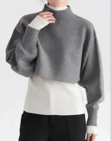 새상품 레이어드 니트 2way