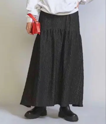 BEAUTY&YOUTH UNITED ARROWS 개더 스커트 블랙