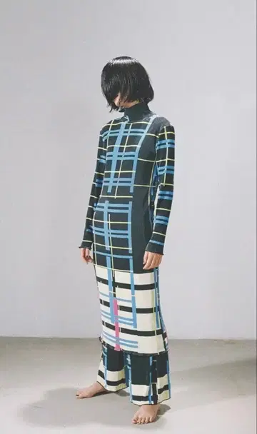 [ 미사용 새상품 ] PAMM 플리츠 원피스 별을 바라보는 블랙