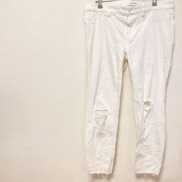 LILA RYAN [ M-L 상당 ] 스키니 데님 화이트 데미지
