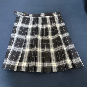 체크 무늬 플리츠 스커트