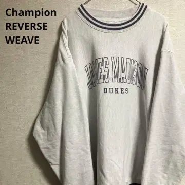 Champion REVERSE WEAVE 리브 라인 맨투맨 파랑 택