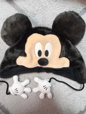 미키마우스 플리스 모자 장갑 세트