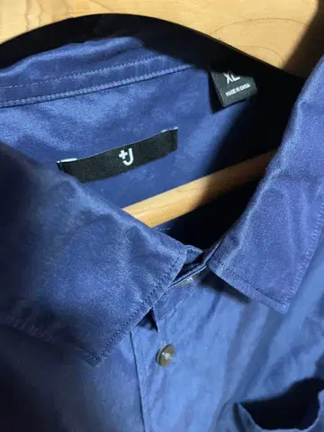 네이비 XL 긴팔 셔츠 포켓 부착