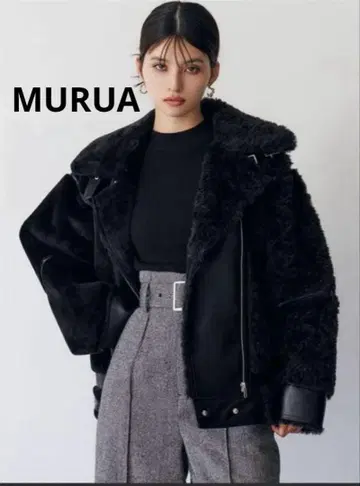 MURUA 믹스 퍼 페이크 무스탕