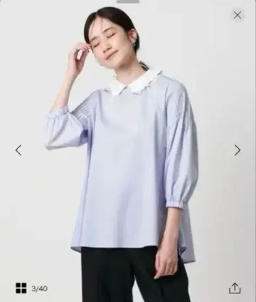 UNITED ARROWS 2WAY 컬러 블라우스 - 워셔블