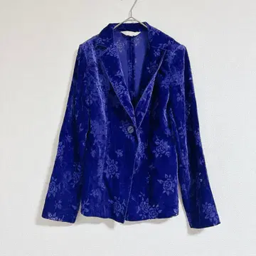 소브레 벨벳 벨로아 꽃무늬 자켓 S 파티 포멀 비침