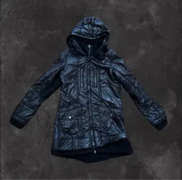 Y2K 그런지 헤이세이 갸루 다크 코켓 다운 자켓 자켓