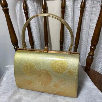 골드 꽃무늬 일본 의류용 핸드백