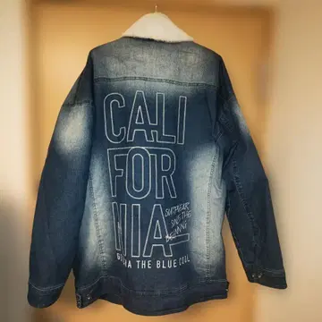 gotcha 데님 자켓 인조 모피 부착 방풍 가공으로 따뜻함