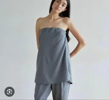 미사용 새상품 파우더리 트윌 베어 튜닉 그레이 M 시루무린