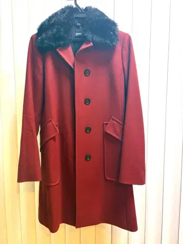 JIL SANDER NAVY 울 코트 버건디색 사이즈 32