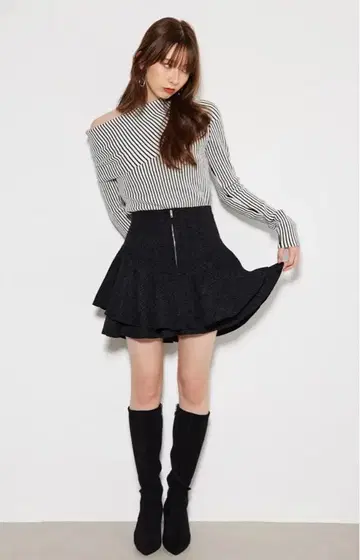 rienda 레이어드헴 코르셋 SS-PT M 사이즈 블랙