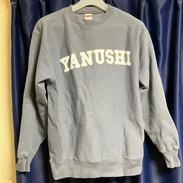 가주 밴드 YANUSHI 맨투맨 XL 그레이 블루