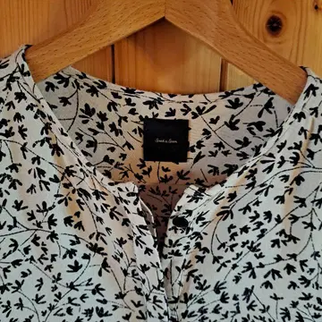 스픽앤스팬 플라워 프린트 원피스 롱 38 아이보리