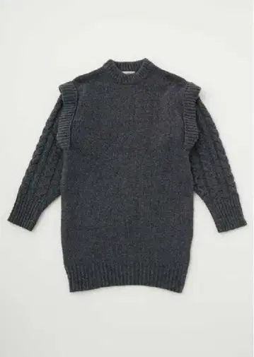 MOUSSY 레이어드 슬리브 미니 드레스 차콜