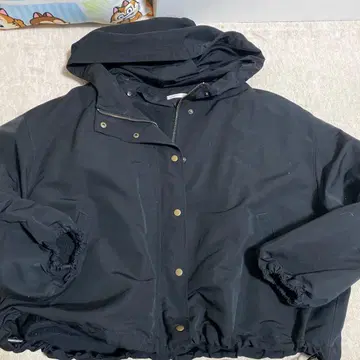 apres jour 후드 부착 블랙 자켓