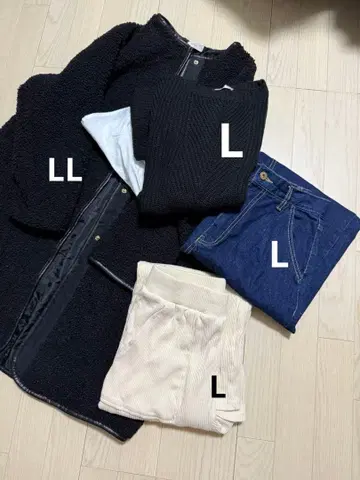 L LL 여성용 묶음 판매 코디 빅 코트 상의 아우터