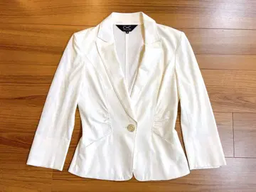 COUP DE CHANCE 얇은 소재 자켓 화이트