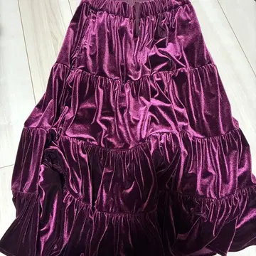 BEAMS BOY 퍼플 플레어 스커트