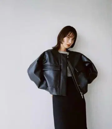 CLANE VEGAN LEATHER SHORT JACKET