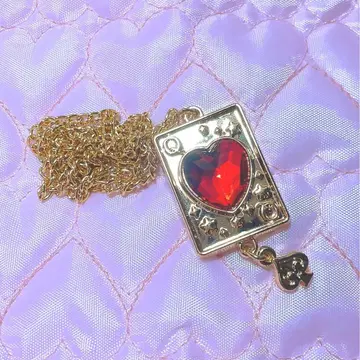 프리미엄 세본스타 레트로 팝 카드놀이 하트 금 도금 빨간 보석