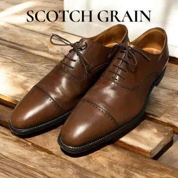 SCOTCH GRAIN 브라운 드레스 슈즈 26cm