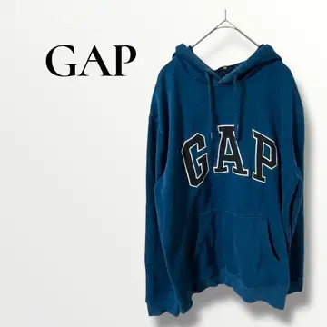 GAP 갭 파랑 후드티 후드 부착 M